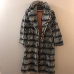 Frosted Gray Fur Coat